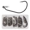 50 Pezzi Ami Jig in Acciaio ad Alto Carbonio per Esche Morbide Worm con Spilli di Blocco a Molla Twist