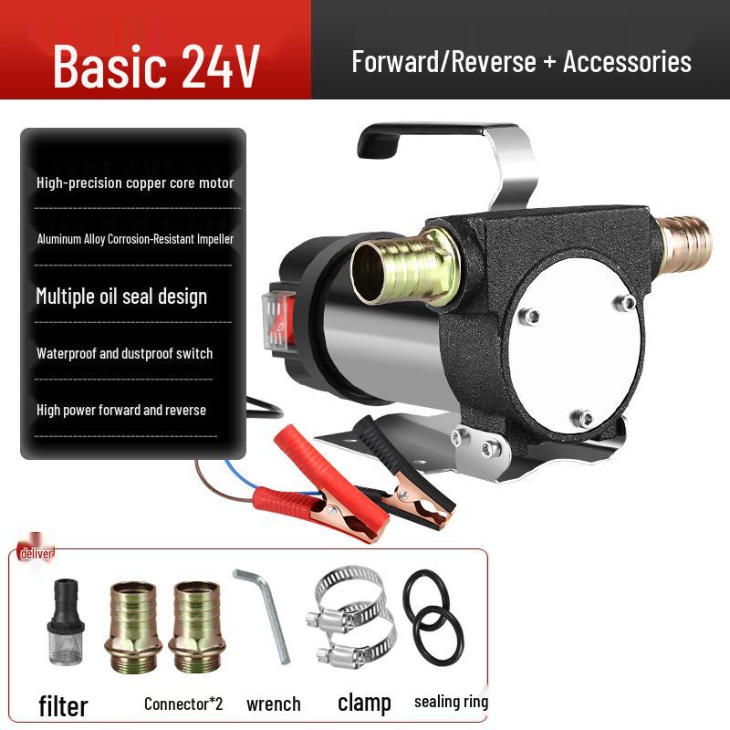 Electric Oil Pump 12v/24v Universal, 220v Diesel Pump, Self-Priming Refueling System