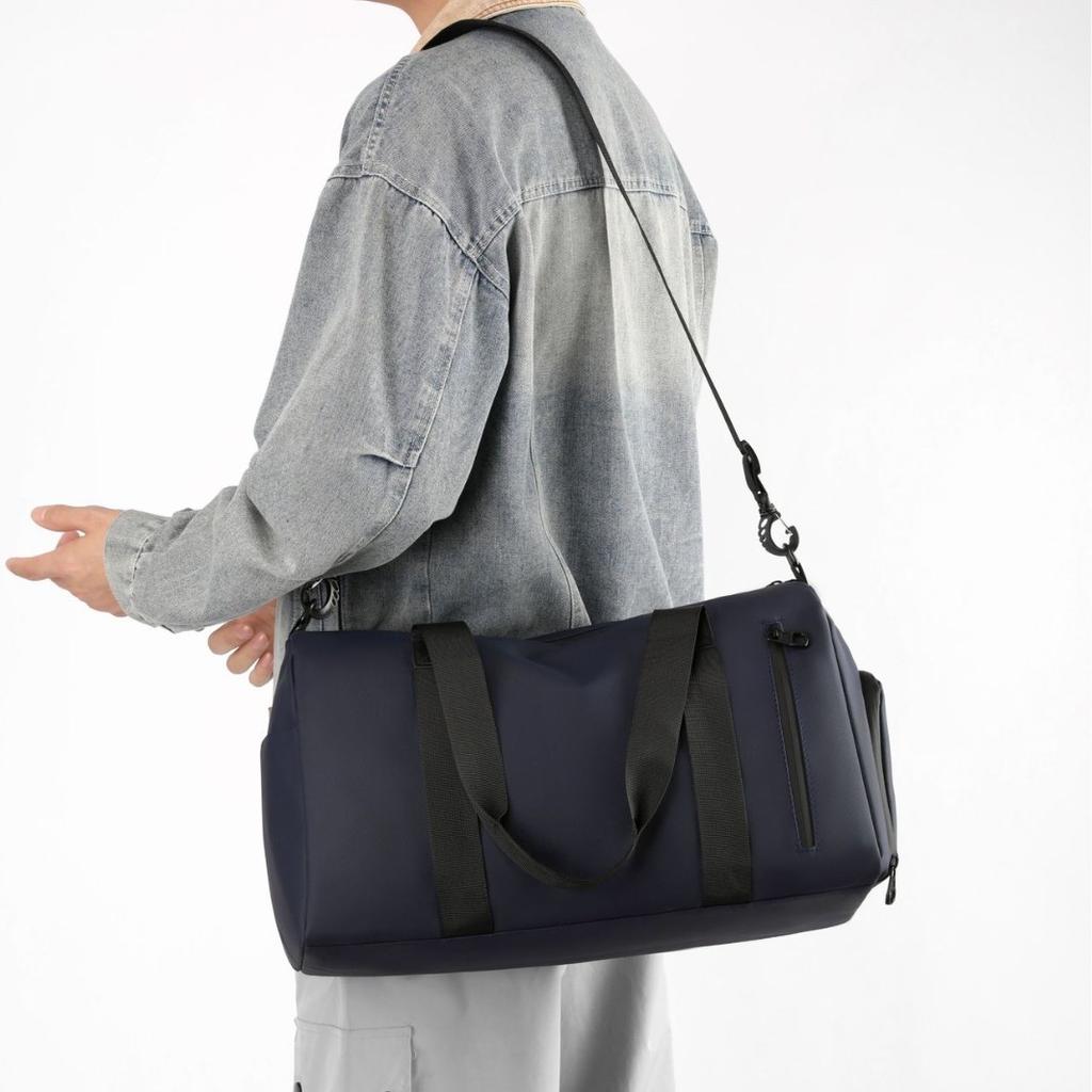 Large-capacity Portable Travel Bag, Dry and Wet Separation for Short-distance Outing, with Shoe Compartment, Tie Rod Fitness Bag Can Be Set.