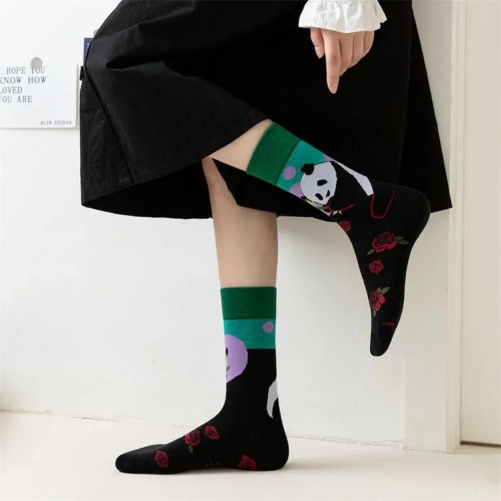Panda socks for women, fashion, cartoon, skateboard, hipster, streetwear, dance, sport, happy, new, free download