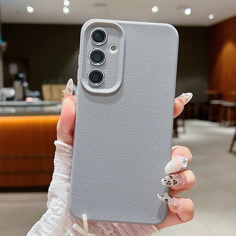 Phone Case For OPPO A15 A38 A57 A60 A78 Reno11 Reno14 Realme 11 14 C21Y C53 C63 Luxury Leather Texture Soft Silicone Protection Cover