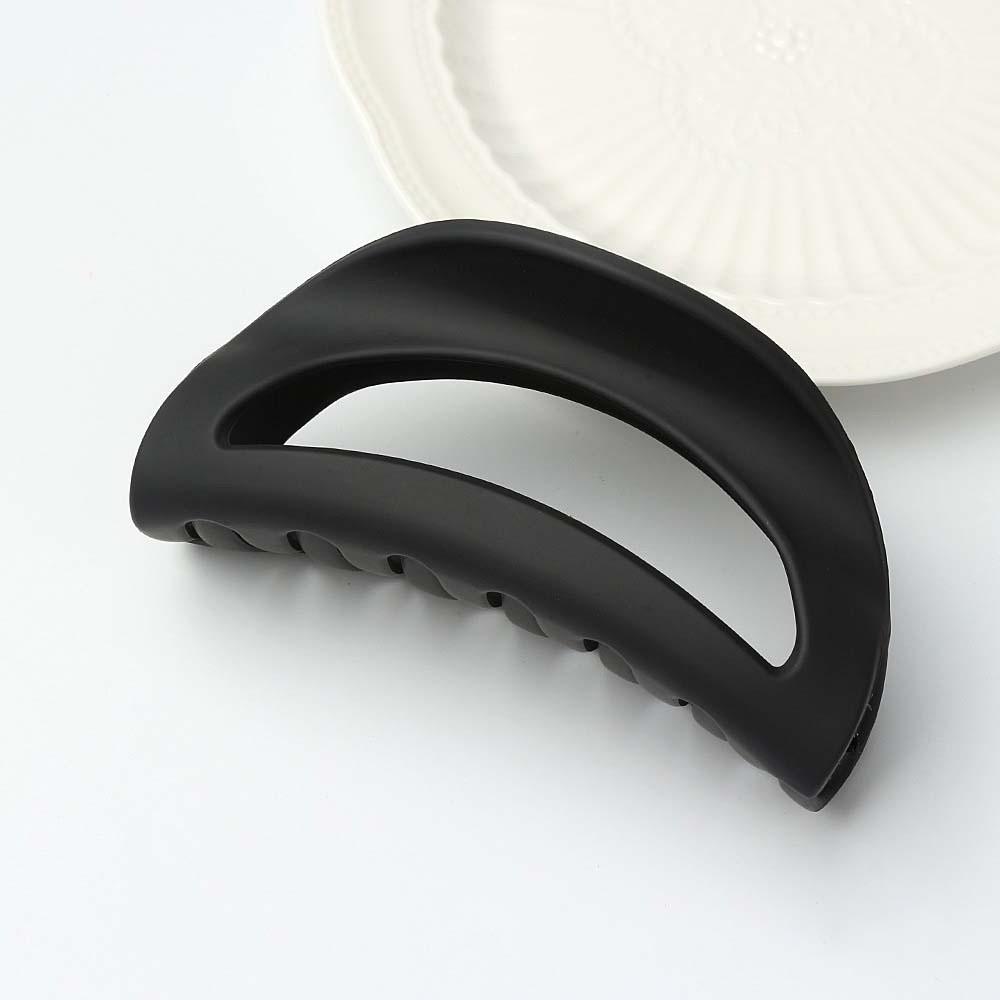 Safe Elastic Plastic Hair Claw Korean Style Semilune Shaped Hair Claw Silicone Shark Clip  Party