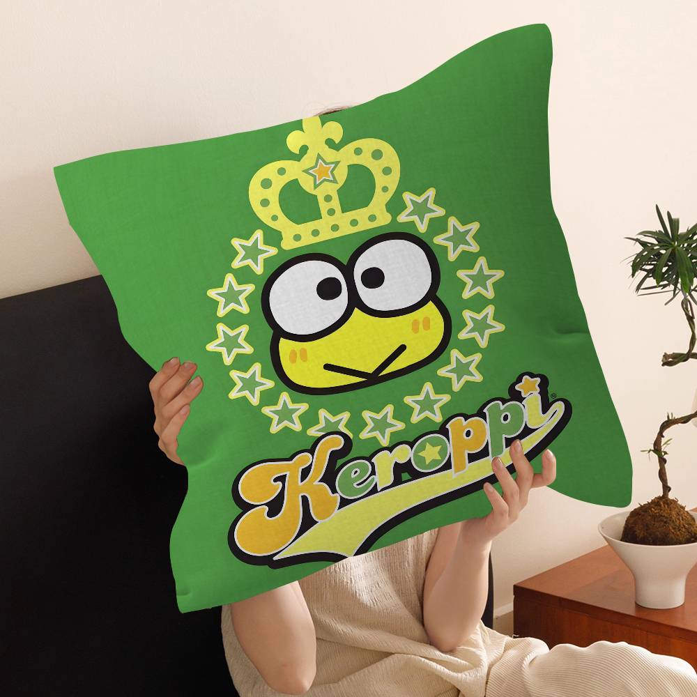 Cartoon K-KeroppiS Office Cushion Pillowcase Car Cushion Cover45X45CM Lumbar Pillowcase Sofa Pillowcover
