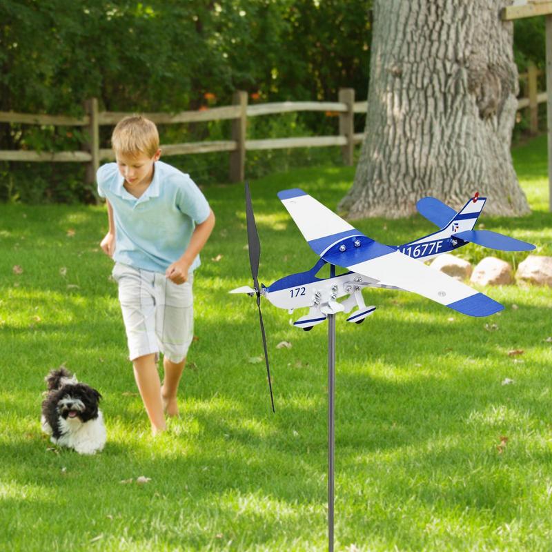 Wind Vanes For Outside Sturdy Metal Airplane Shapes Wind Vane Decorative Multifunctional Wind Direction Indicators Weather Vanes