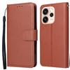 Wallet Case for Reno15 Pro Max 5G - Leather/PU, Brown, With Lanyard