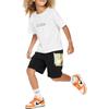 Nike Kids Color Block Multi-Pocket Drawstring Casual Cargo Shorts Kids Shorts Black FV5792-010