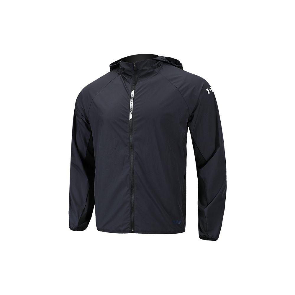 Under Armour Solid Logo Stretch Sports Woven Jacket Men Black 22500405-001 S
