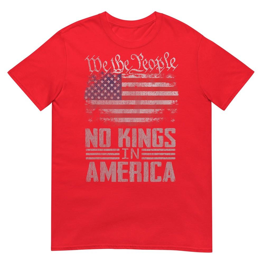 No Kings In America Us Flag Vintage Unisex Unisex TShirt S