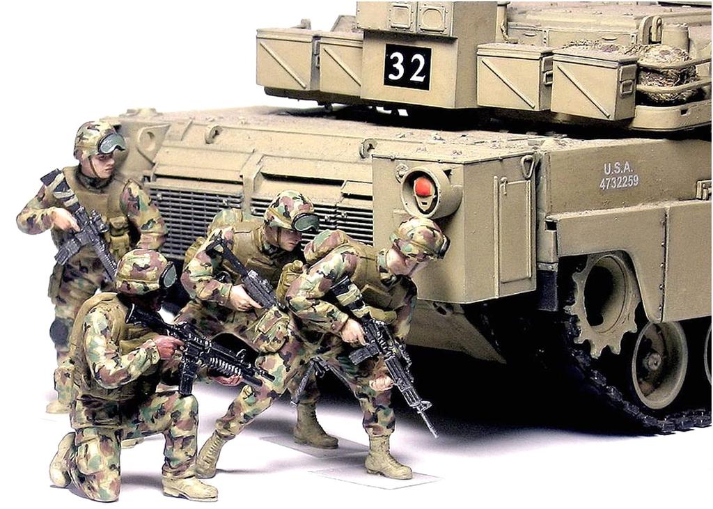 Master Box 1/35 Scale US Marine Corps Middle East Security Deployment with Various Equipment, Set of 4 Plastic Model Kits, MB35075