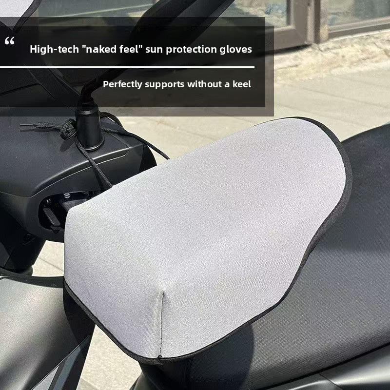 Summer electric vehicle sunscreen gloves thickened protective gloves motorcycle winter warm grips cycling gloves