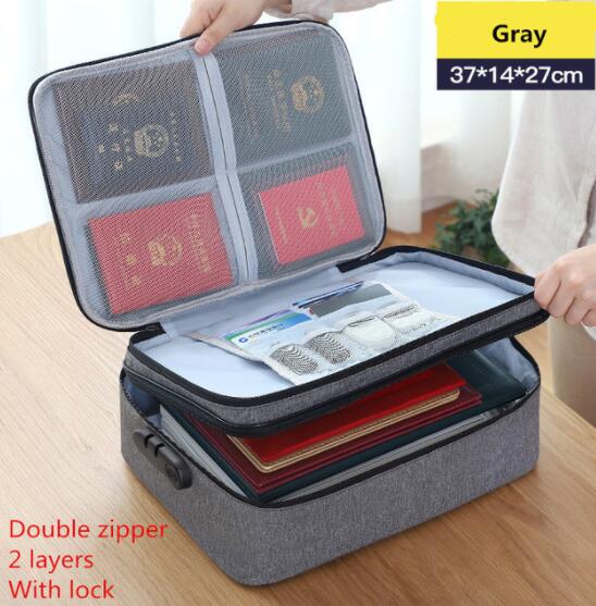 Document Storage Bag Tickets File Organizer Women Travel Files Card Folder Holder Tool Case Handbag