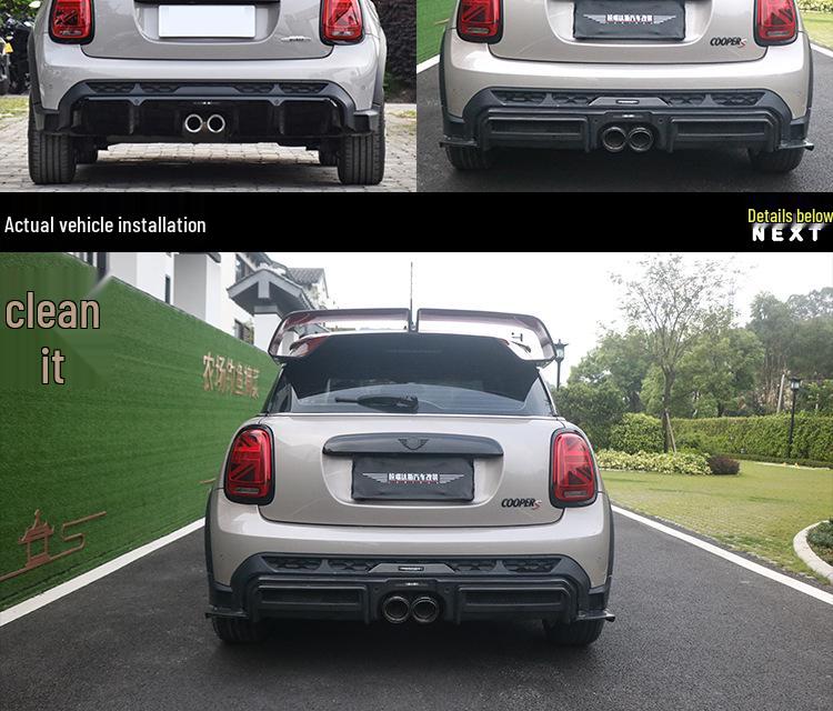 Suitable for 2021-2023 MINI COOPER S: Carbon Fiber Rear Diffuser for JCW F55, F56, F57 Models