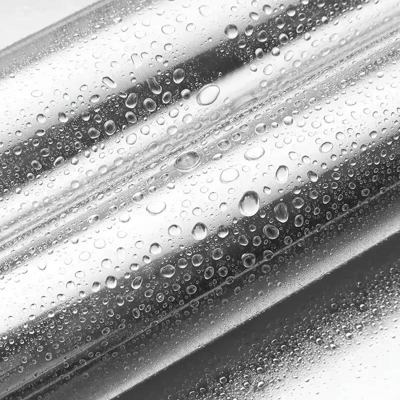 Vanntett rustfritt stål 40cm metall børstet sølv veggklistremerke kjøkken stue kjøleskap benkeplate selvklebende tapet