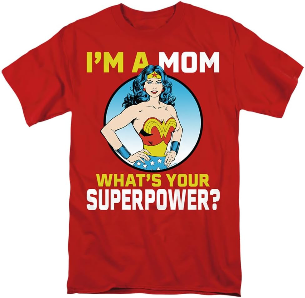 Wonder Woman Wonder Woman Mother s Day What s Your Superpower Unisex Adult T Shirt S разноцветный
