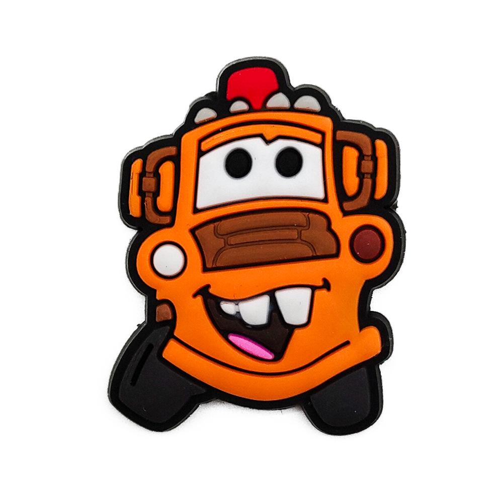 Lightning McQueen Cartoon Clog Shoe Charm - Cute Floral Rubber Accessories