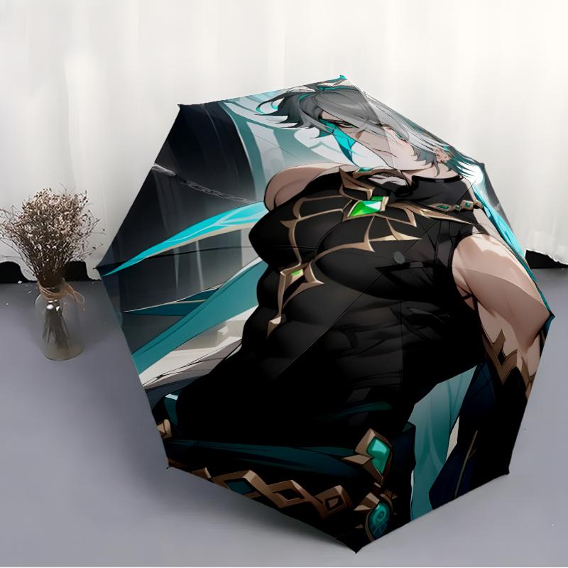 1pc Genshin Impact Alhaitham2 Umbrella, Sun Protection, And UV Shielding. It Has Eight Sturdy Ribs for Outdoor Use And Perfect Gift