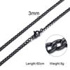 Solid Necklace Curb Chains Link Men Choker Stainless Steel Male Female Accessories Fashion