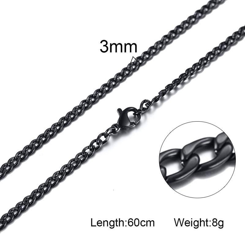 

Solid Necklace Curb Chains Link Men Choker Stainless Steel Male Female Accessories Fashion