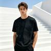 Men Stylish Shabby T-Shirt Loose Fit Casual Tee Sparkling Summer Tee Shirt for Party Holiday Street Wear