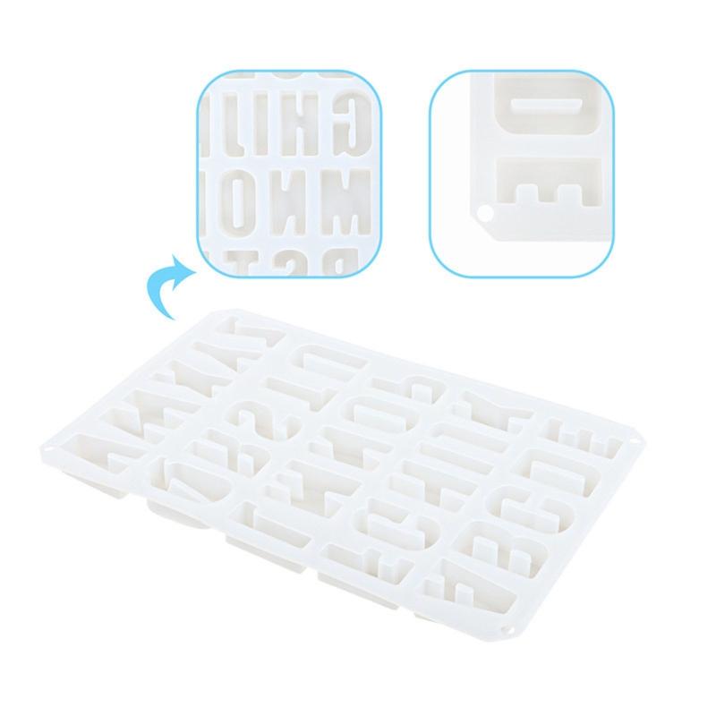 DIY 26 Big Size English Letters Mold Kit Alphabet Pendant UV Resin Silicone Mold Jewelry Making Tools Nail Art Crafts