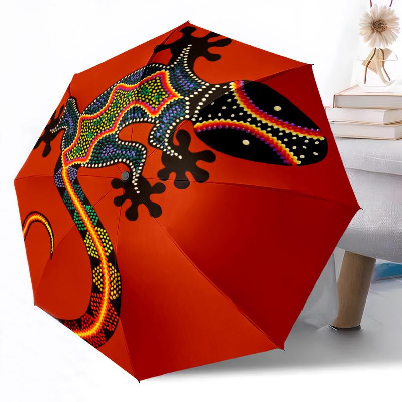 Colorful Circular Pattern Outdoor Automatic Umbrella Retractable Design with 8-Rib Durability Lightweight Perfect Gift for Friends Family