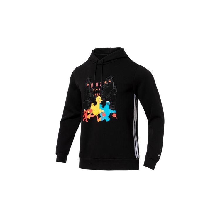 Adidas Neo Cartoon Pattern Sports Pullover Men Black HD7296 L