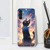 Anime Cute Black Cat Meow Phone Case For Samsung Galaxy A17 A37 A57 A16 A26 A36 A56 A15 A25 A35 A55 A14 A24 A34 A54 A13 A23 A33