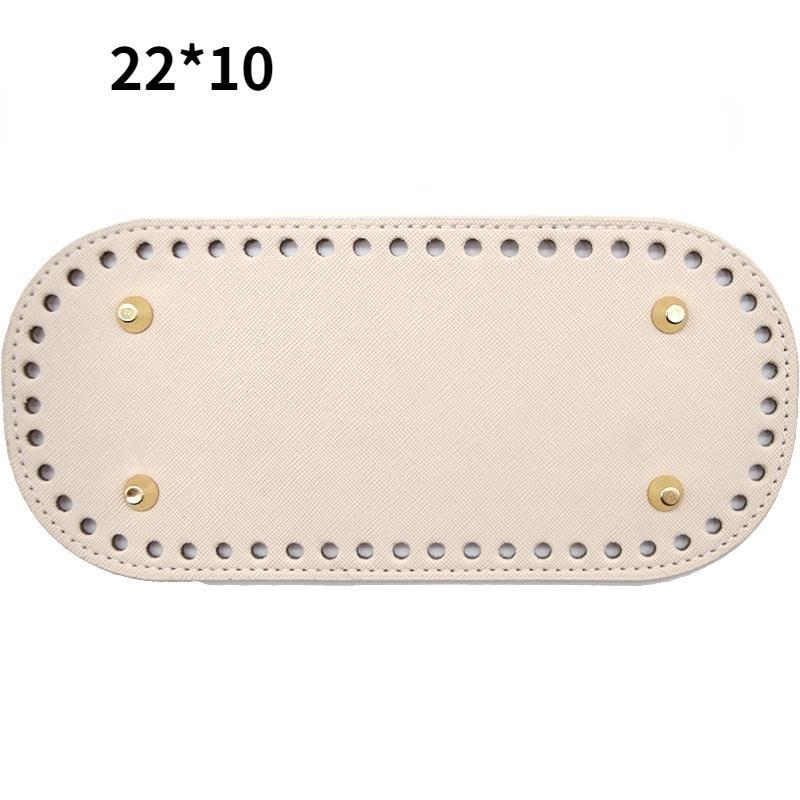 High Quality Oval Round Bottom for Knitted Bag Leather Bag Accessories Handmade Bottom with Holes Diy Crochet Bag Bottom