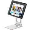 Foldable Metal Tablet Stand for Desktop: Adjustable for Online Classes & Gaming