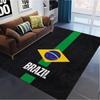 Tappeto Bandiera Brasiliana per Soggiorno Camera da Letto Casa Decorazione Divano, Tappetino Antiscivolo per Giochi Bambini