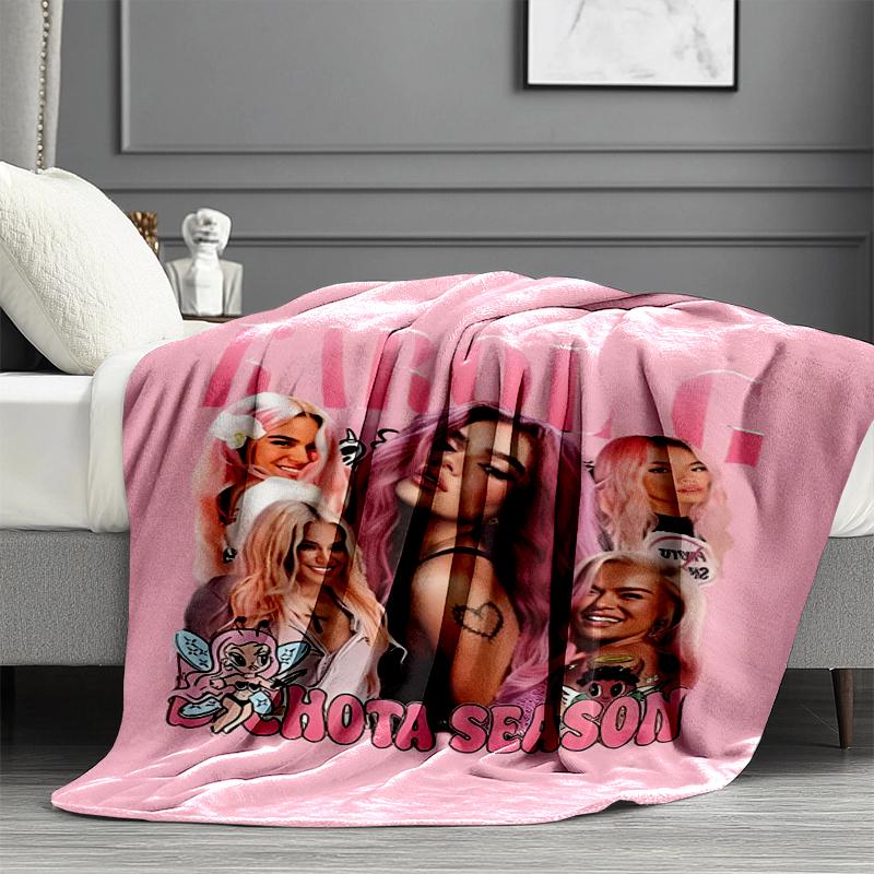 Karol G Print Blanket - Soft & Comfortable, for Bedroom, Travel, Sofa, Home Decoration - Birthday Christmas Gift for Friend