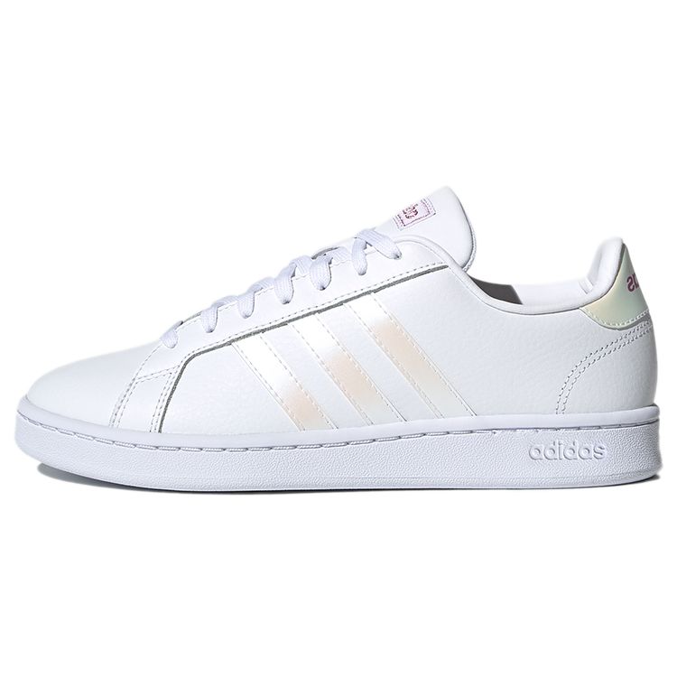 Adidas Neo Grand Court Low Top Sneakers Women Sneakers White Yellow Purple FZ4261