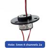 Durchgangsloch-Schleifring, Leitring, Elektrischer Bürstenhalter, 5mm-7mm2, 4-Kanal, 6-Kanal Farbige Drähte