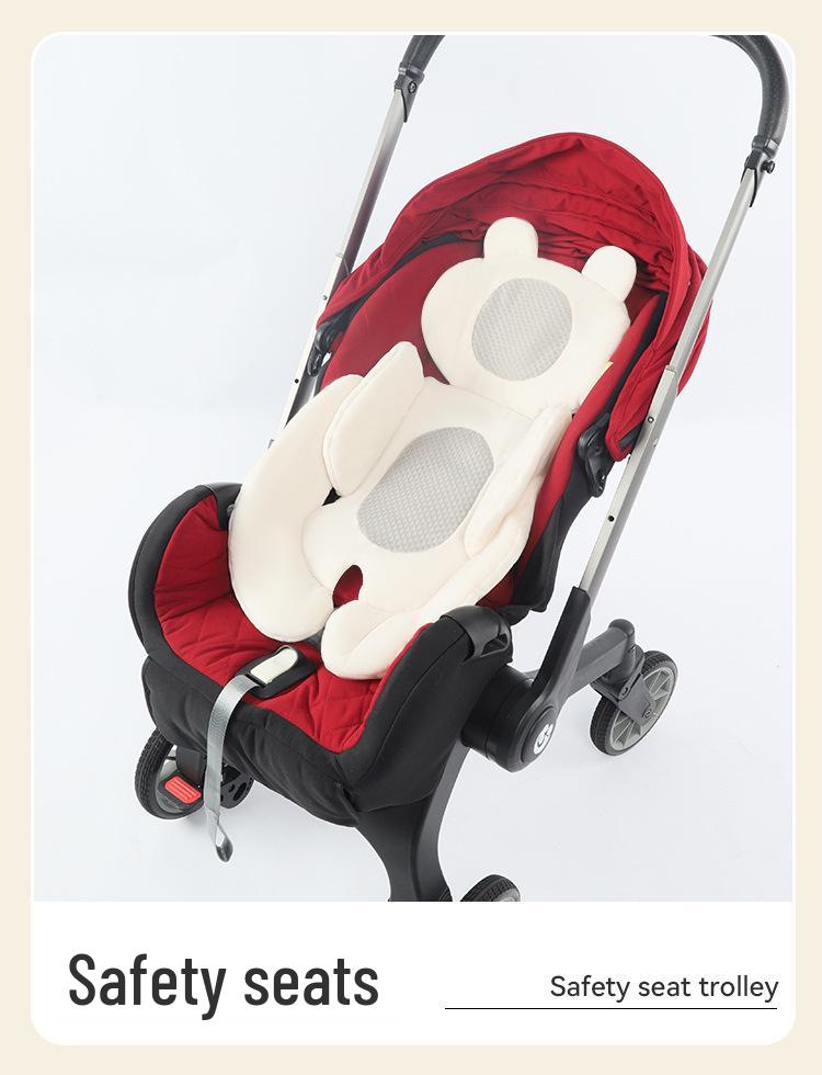 Newborn Baby Stroller Cushion Pad - Protective Cotton Seat Liner & Lumbar Support