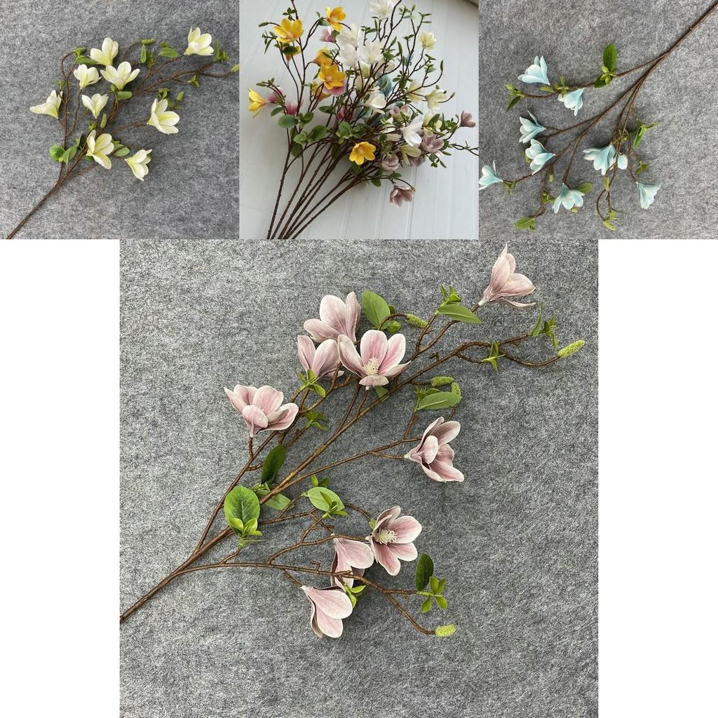 Realistic Single Yulania Denudata Faux Flower For Living Room Decor Office Space Decoration