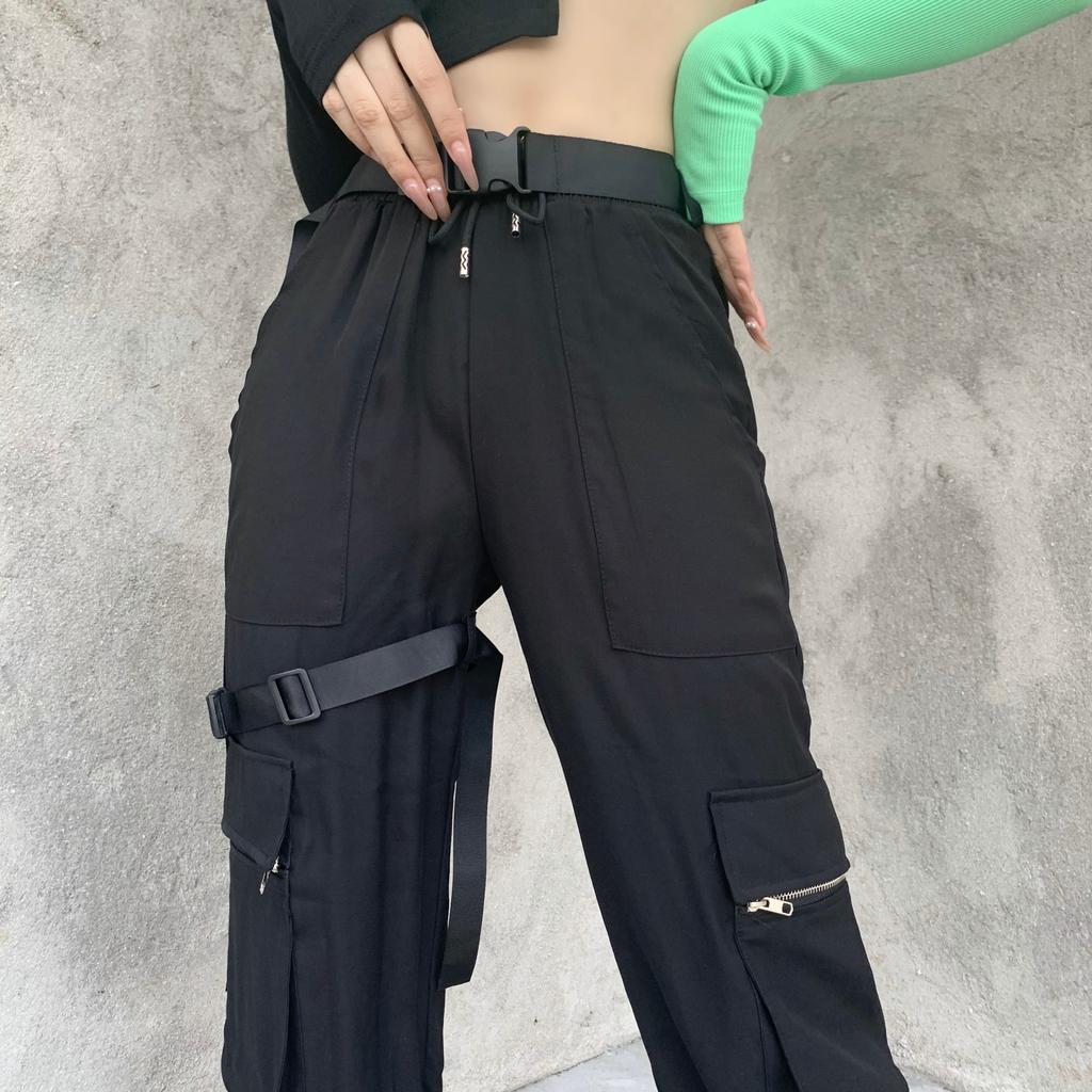 Buy Black High Waist Cargo Pants Women 