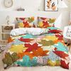 Bed Three-Piece Fallen Leaves Autumn Maple Leaf Quilt Cover 3D Digital Printing Kit