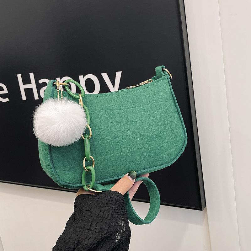 Elegante Borsa a Spalla con Catena da Donna 2025 - Borsa a Spalla Trendy Design Baguette.