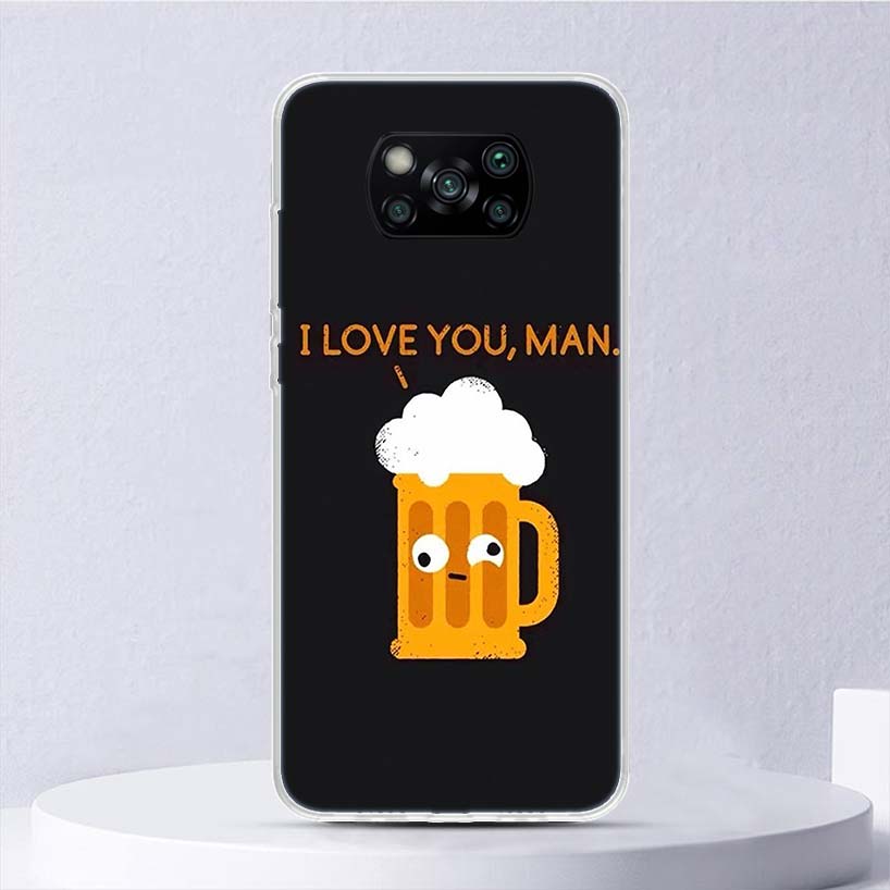 World Beers Alcohol Summer Bubble Soft Case For Xiaomi Poco X7 X6 X5 X4 X3 Nfc F6 F5 Pro Phone Cover F4 Gt F3 F2 F1 M5S M4 M3 M5