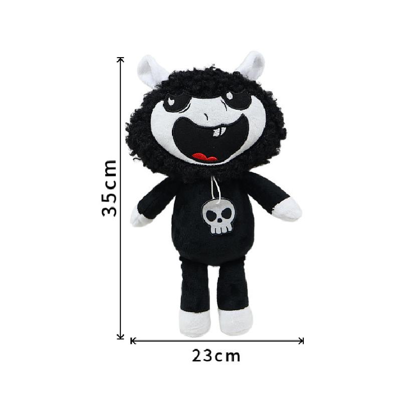 Adorable Nightmare Critters Black Sheep Plush Toy Soft Stuffed Animal For Kids