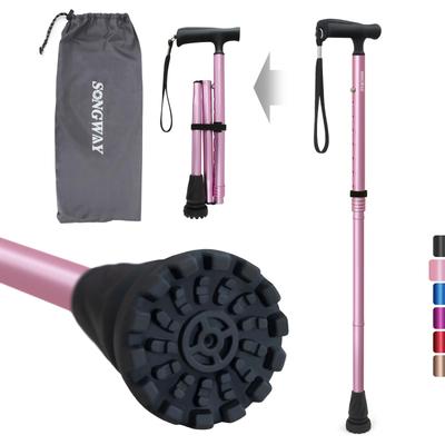 SONGWAY Walking Stick for Men and Women, Lightweight Folding Cane, Stylish Pink