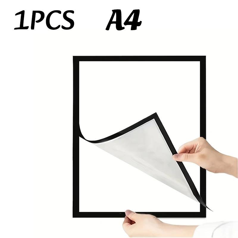 1/3pcs Magnetic Wall Frame A4/A6 Self Adhesive No Punch Display Frame Wall Poster Frame Art Wall Sticker Frame Home Office Decor