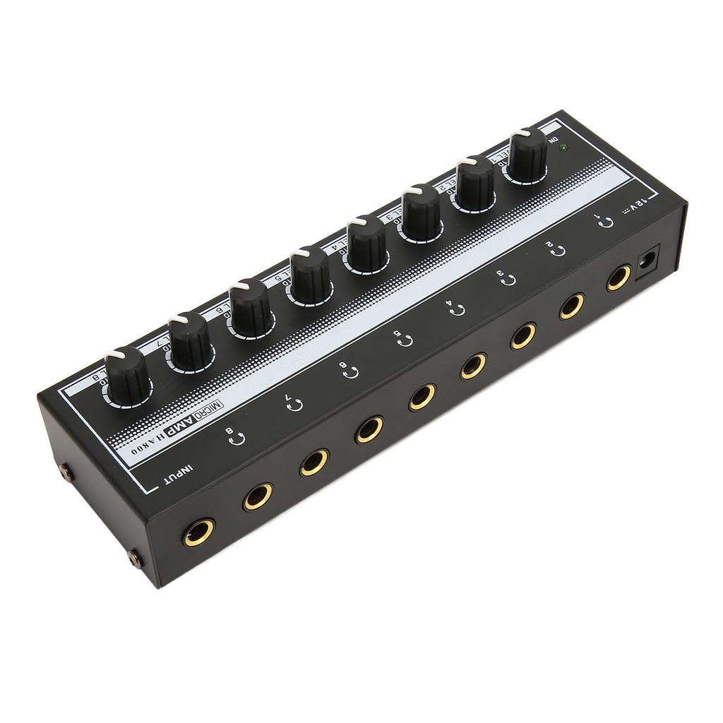 Kopfhörerverstärker, professioneller Hochleistungs-Plug-and-Play-8-Kanal-Stereo-Kopfhörerverstärker