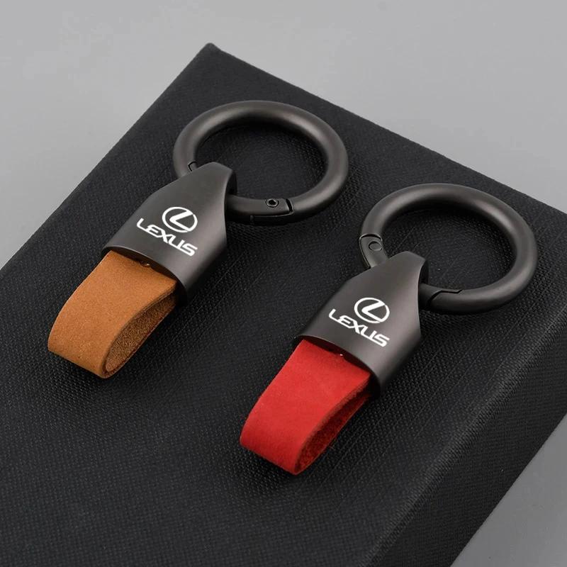 Luxury Men Women Suede/Metal Key Chain Fashion Keychain Key Ring Holder For Lexus LS LC RZ IS350 ES300 GS350 CT200h GX460 LX570