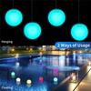 1/6 Pack Swimming Pool Floating Lights IP68 Waterproof LED Spherical Pool Light Luminous Ball Outdoor Garden Party Wedding Decor