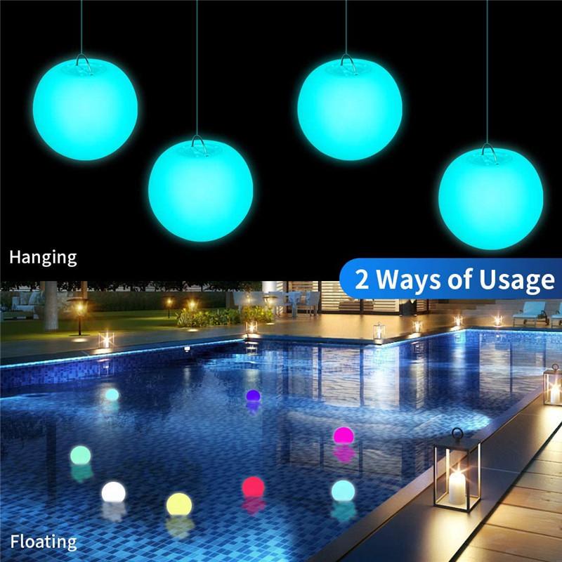1/6 Pack Swimming Pool Floating Lights IP68 Waterproof LED Spherical Pool Light Luminous Ball Outdoor Garden Party Wedding Decor