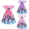 83041 Vestito Principessa Bambina Ragazza Stampa Lily Lovebraids Maniche a Volant