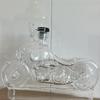 Motorcycle Wine Bottle Rider Wine Gift Vintage Motorcycle Wine Decanter with Stable Base Easy-open Stopper Glass for Parties