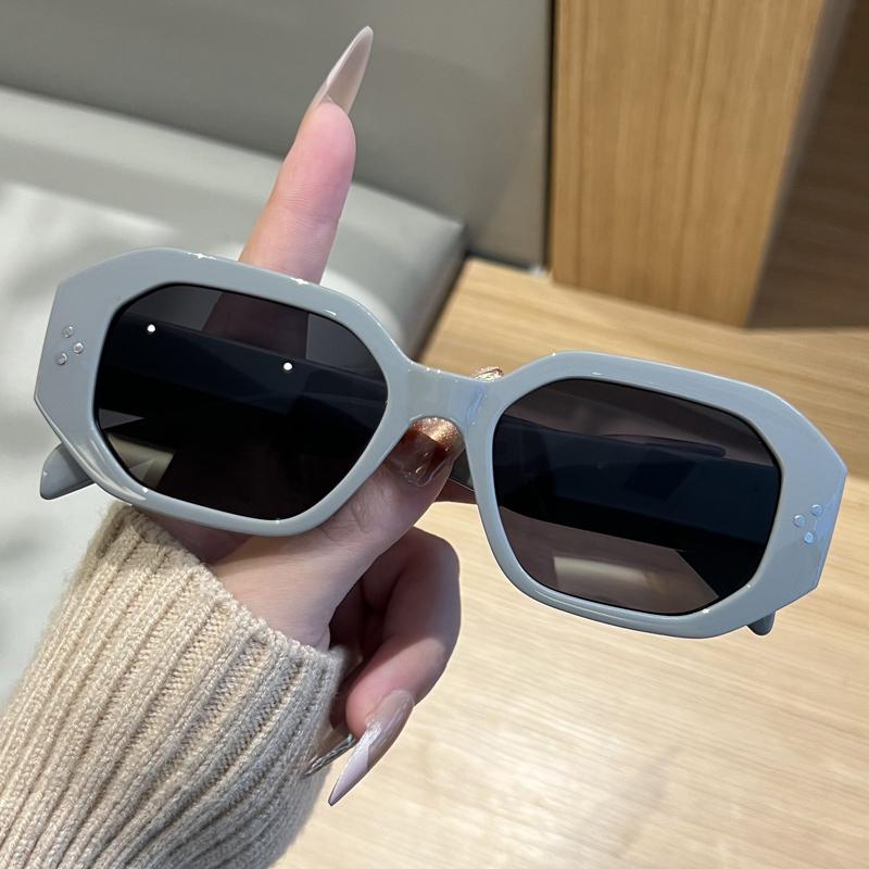 Korean Square UV Resistant Sunglasses For Men And Women Fashion Polygon Street Photography Outdoor Sunscreen Sun Glasses