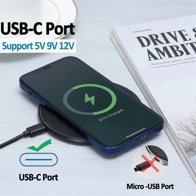 30W Wireless Charger For iPhone 16 15 14 13 12 Pro Max Induction Fast Charging Pad Dock Station For Samsung Galaxy S25 Ultra Xiaomi Huawei
